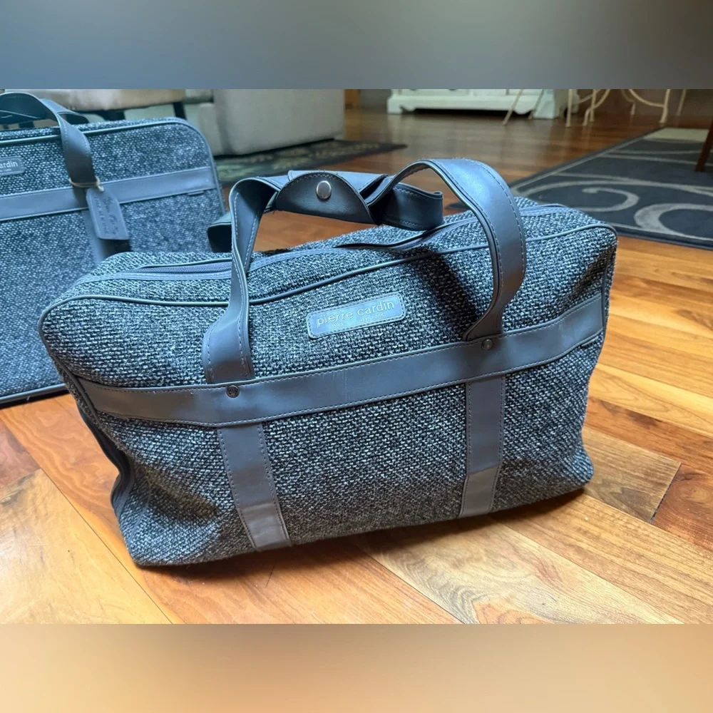 Pierre Cardin‎ 3 Piece Travel Bag Suitcase Set in Grey Tweed